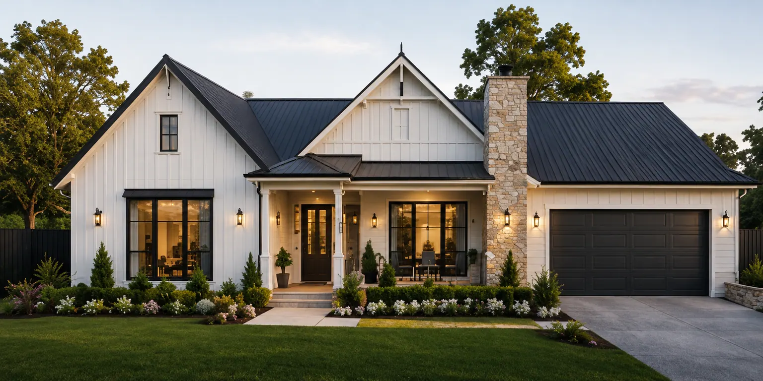 Modern farmhouse homes: concept view 2