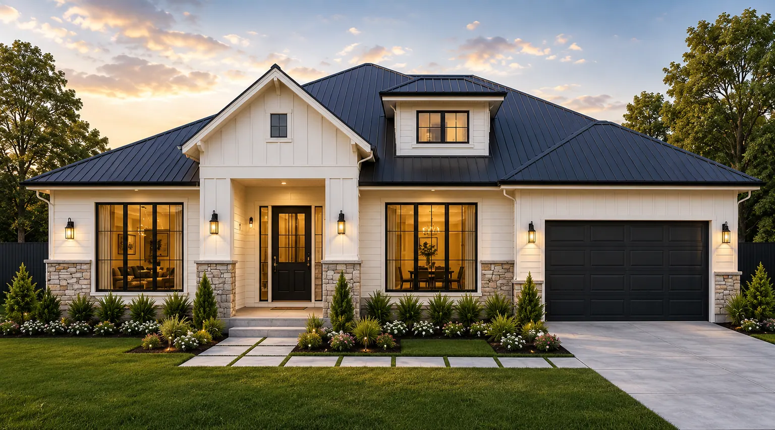Modern farmhouse homes: concept view 4